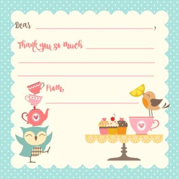 tea party thank you note