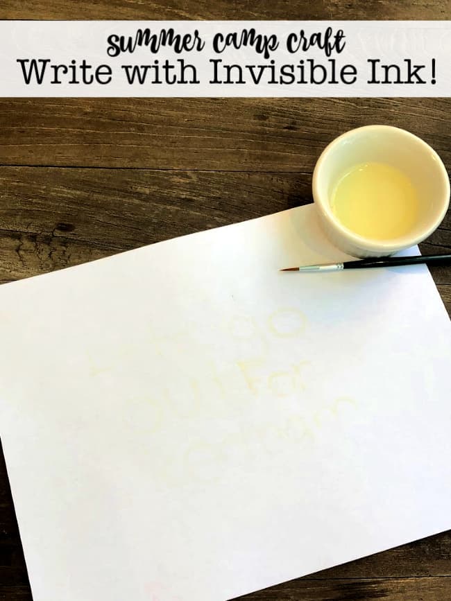 Writing with invisible ink is a fun thing to do and uses supplies that you very likely already have on hand! Here's how to make invisible ink!