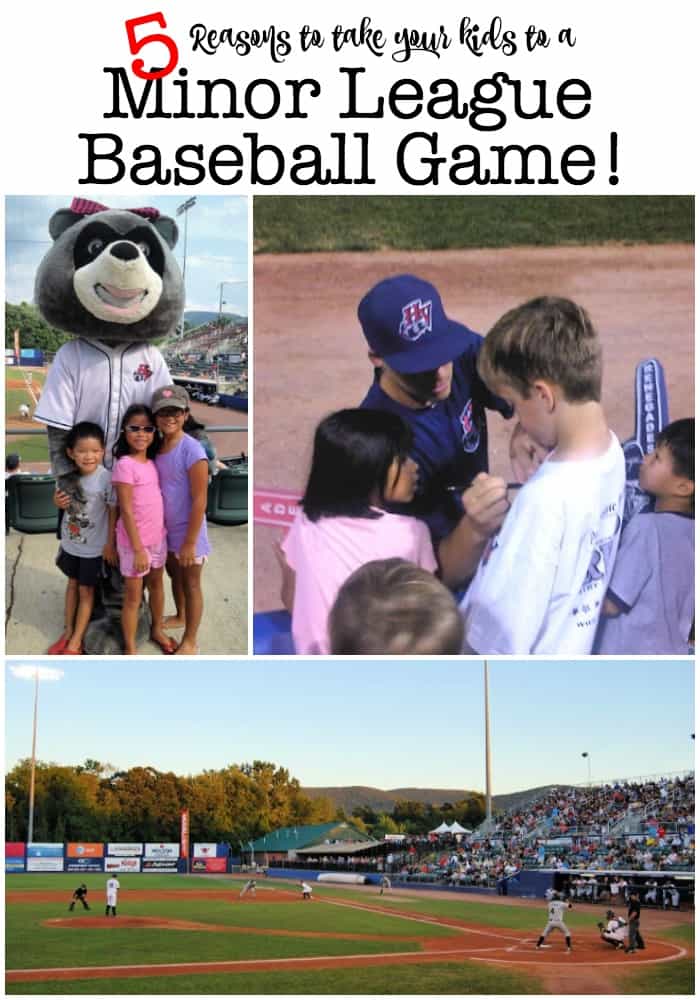 Have you ever been to a Minor League baseball game? Played at a real ballpark, complete with real baseball players, ballpark food, and great "side entertainment"- we love to go! Here are 5 reasons why you should take your kids to a minor league baseball game!