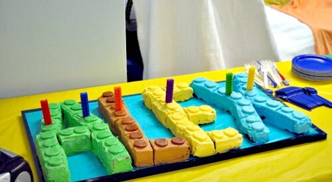 Lego birthday cake