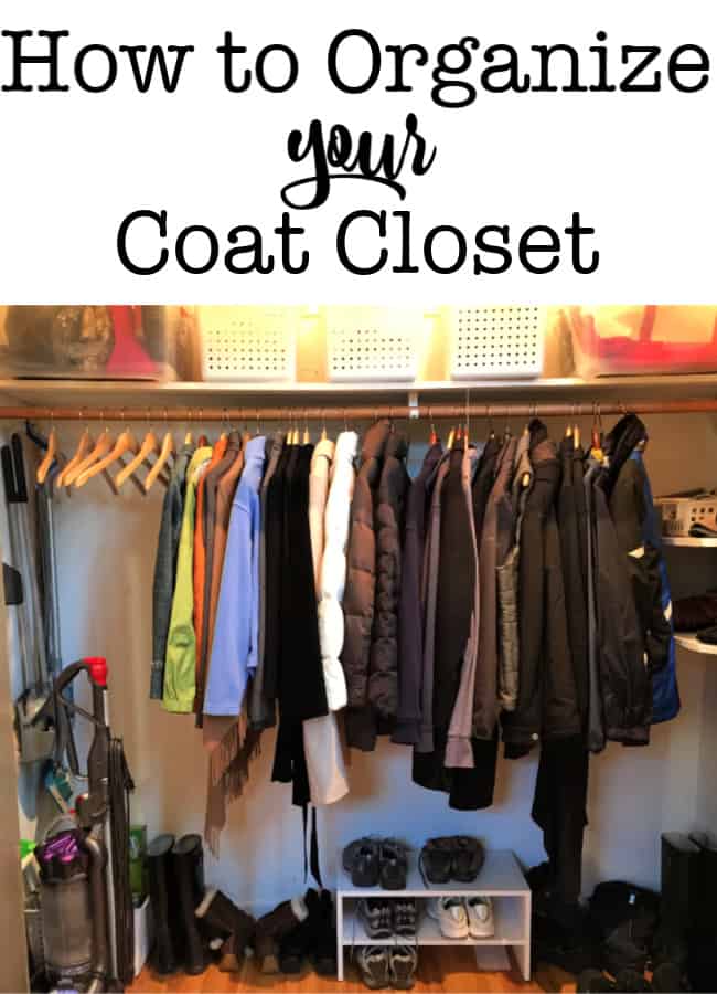 Here's how to clean out and organize your coat closet, because if you have guests coming over, it's nice to have a place to put all of their coats, boots, and gear!