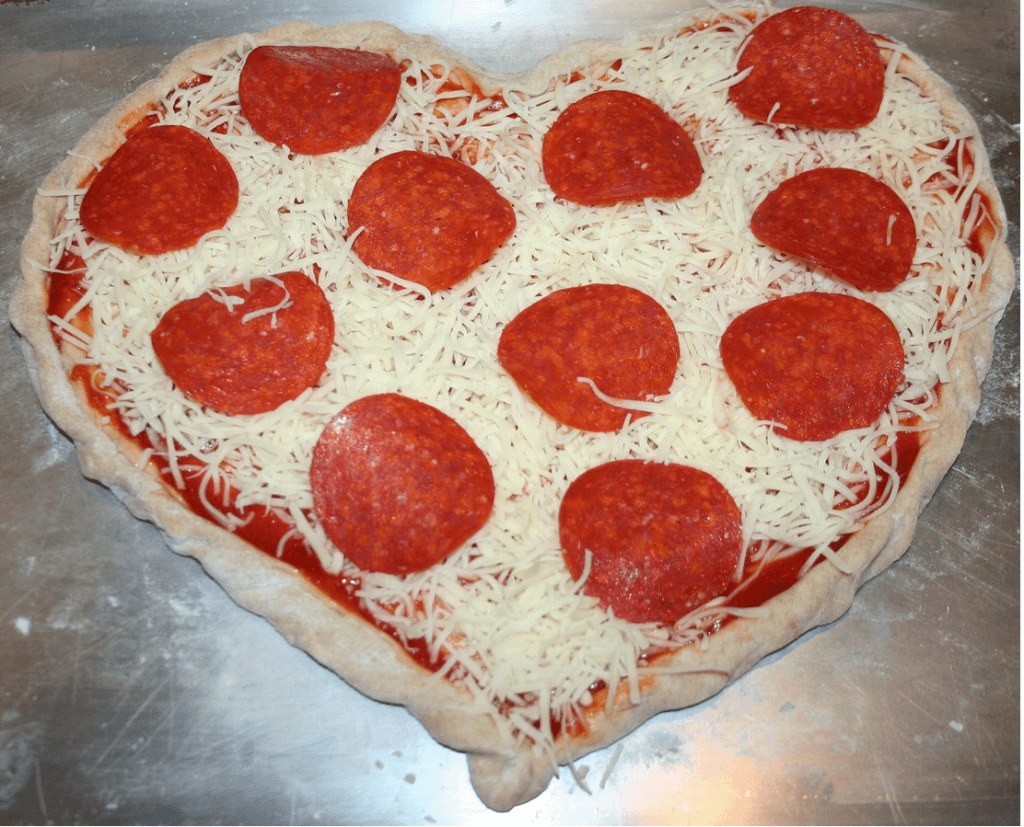 Valentine's pizza