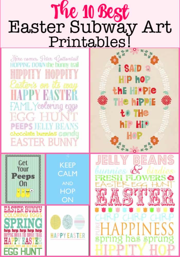 I love decorating for the holidays with free printable artwork that I find online. It just makes our home feel so much more festive! Here are my picks for the 10 Best Free Easter Subway Art Printables!