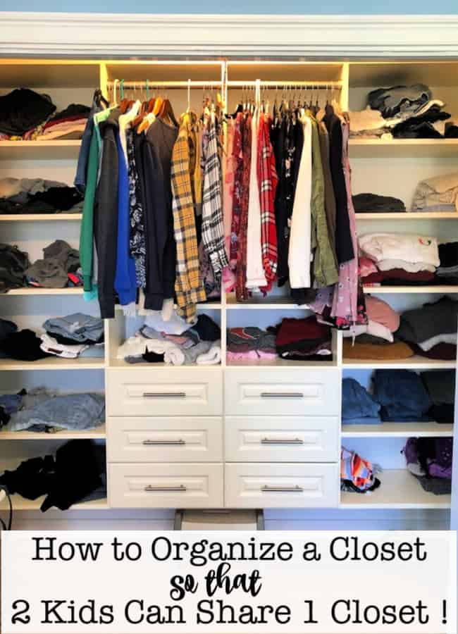 organize kids closet