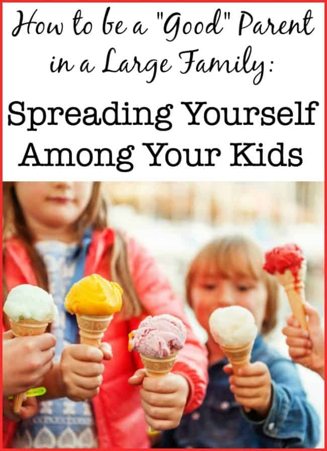 I know that I am not the only parent of a large family who feels the guilt of not spending enough dedicated one-on-one time with each child. Spreading myself among all of my kids is one of the great balancing acts of parenthood! #LargeFamily #Parenting #SpreadThin #Balance