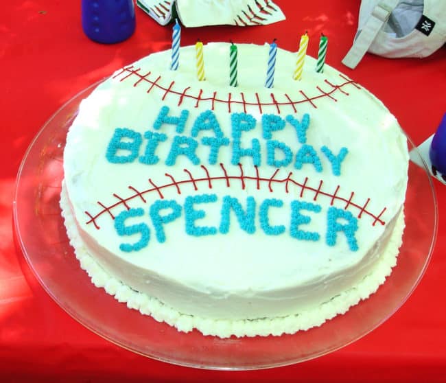 baseball birthday cake