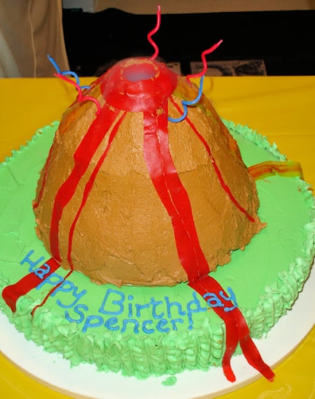 science birthday party cake