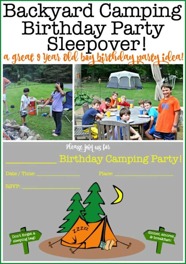 Camping Themed Party Ideas for Boys and Girls - Camping Birthday Party