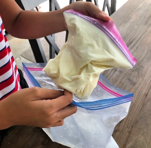 make ice cream with kids
