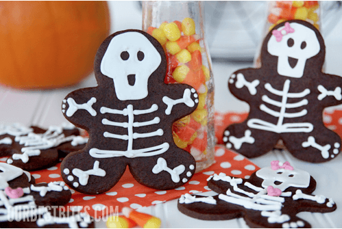 skeleton gingerbread cookies