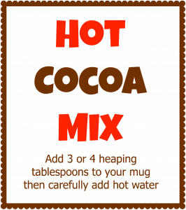At our house we prefer to make our own large-sized tub of homemade hot cocoa mix rather than buying those expensive single-serving pouches at the grocery store. And we think this recipe tastes better too!