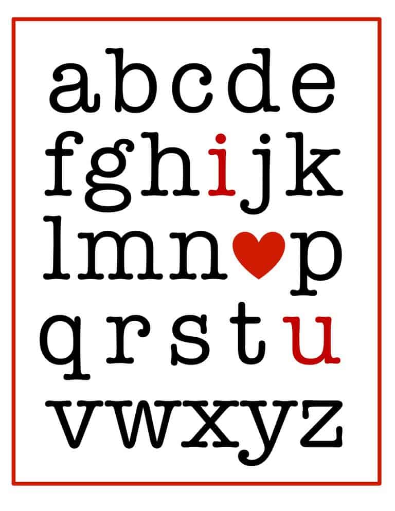 free printables for Valentine's Day