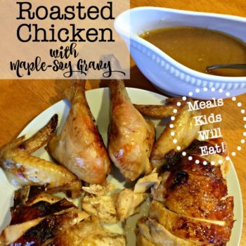 I love making a roasted chicken for Sunday dinner for my family. And this recipe for Roasted Chicken with Maple Soy Gravy is truly a family favorite!