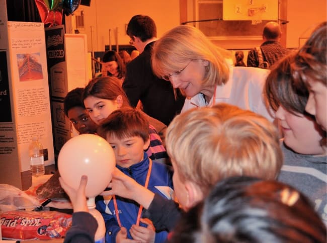 creating gas in a balloon science fair idea
