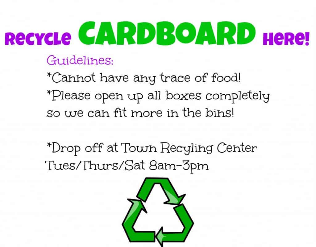 Recycle Cardboard Here