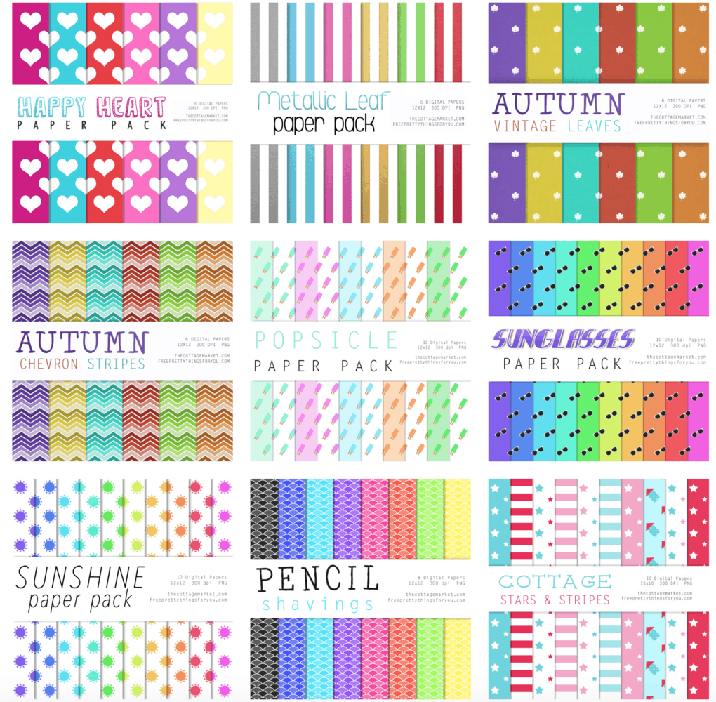 Free Digital Paper For Scrapbooking And More Projects! - Printables and  Inspirations