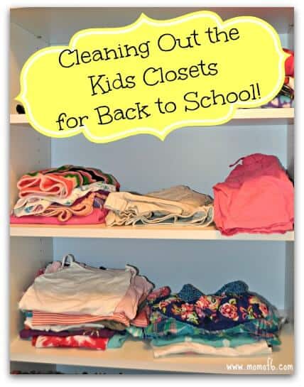 Cleaning Kids Closets for Back to School - MomOf6