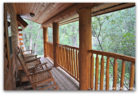 rocking chair porch at our cabin- mt princeton1