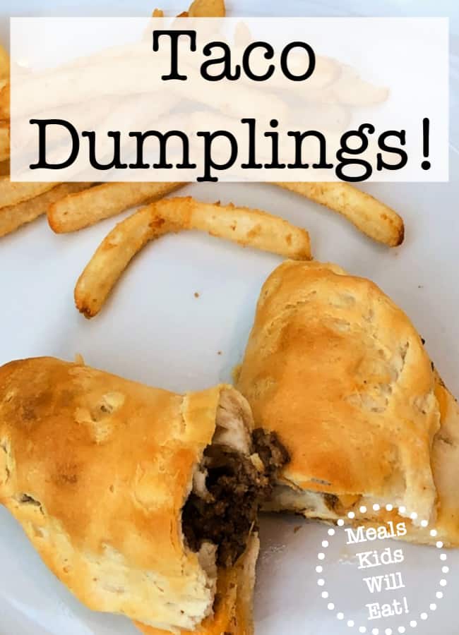 These taco dumplings are a perfect grab-and-go dinner for busy nights!