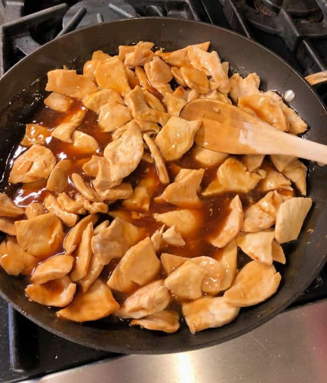 This recipe for chicken in brown sauce is truly one of our family's favorite dinner recipes and appear on our menu plan at least twice a month! Made from ingredients you probably already have on hand at home- it's easy to pull together 20-30 minutes before dinner!