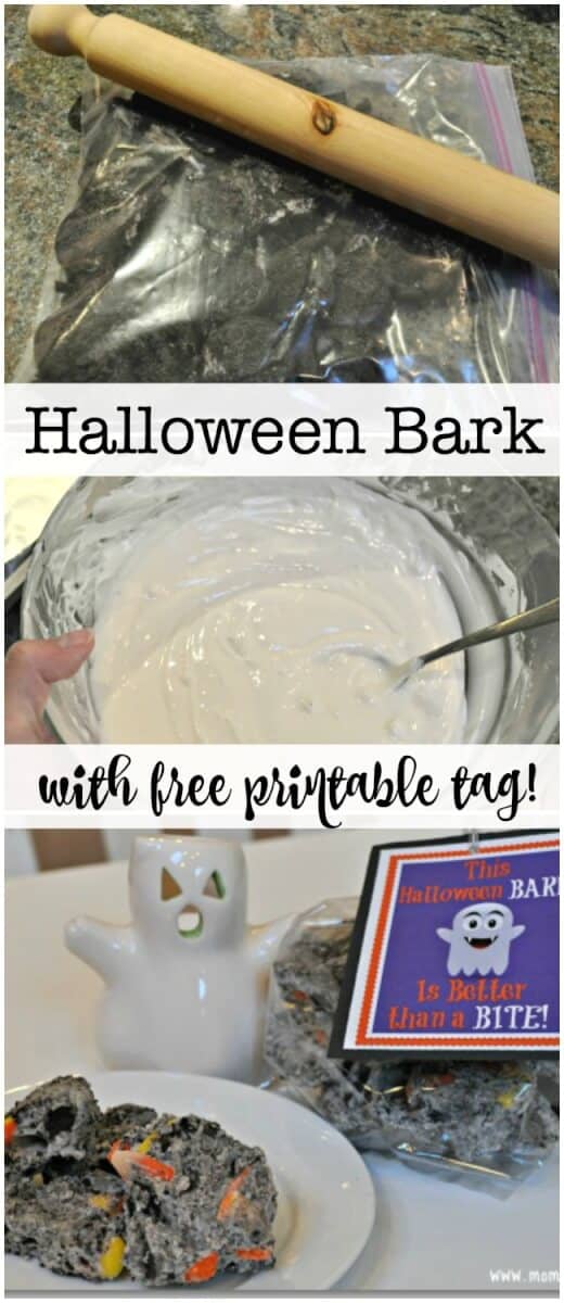 Nothing better than kicking off the Halloween season with some candy-coated cookies and candy, right? Here's my Halloween bark recipe!