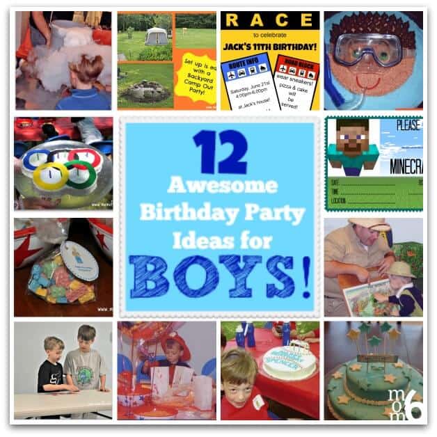 12 Awesome Birthday  Party  Ideas  for Boys  MomOf6