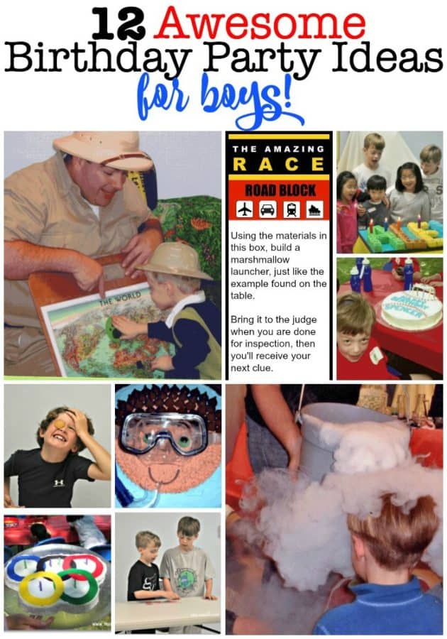 I love creating magical days of fun for my kids and their friends that are easy to pull together, don’t cost a lot of money, and create the kind of memories that my kids will look back on fondly on when they are all grown up with kids of their own. So if you are looking for a fun at-home birthday party- here are 12 Awesome Birthday Party Ideas for Boys!