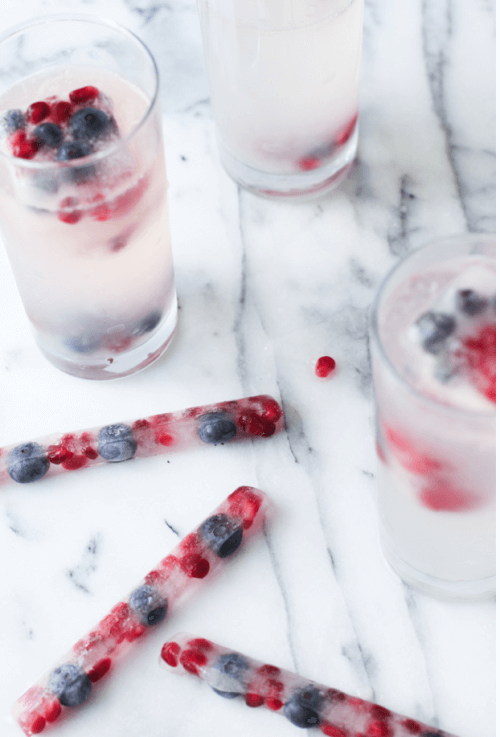 July 4th fruit ice cubs