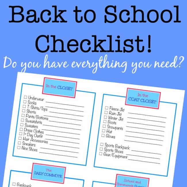 Back to School Checklist! {Free Printable} - MomOf6