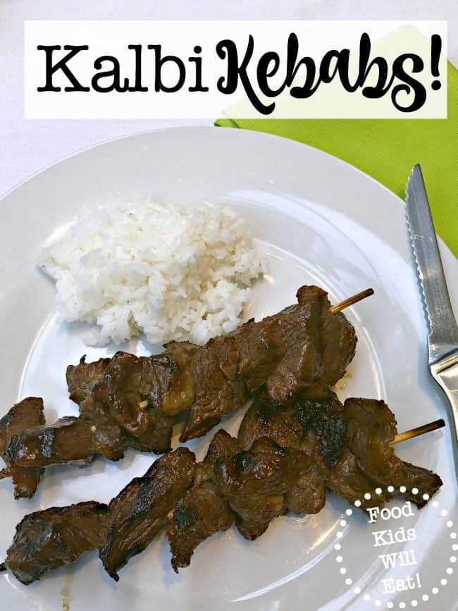 Our family loves Korean BBQ, so I made it my mission to learn how to cook some of our favorite dishes at home. Here's my recipe for Kalbi Kebabs!