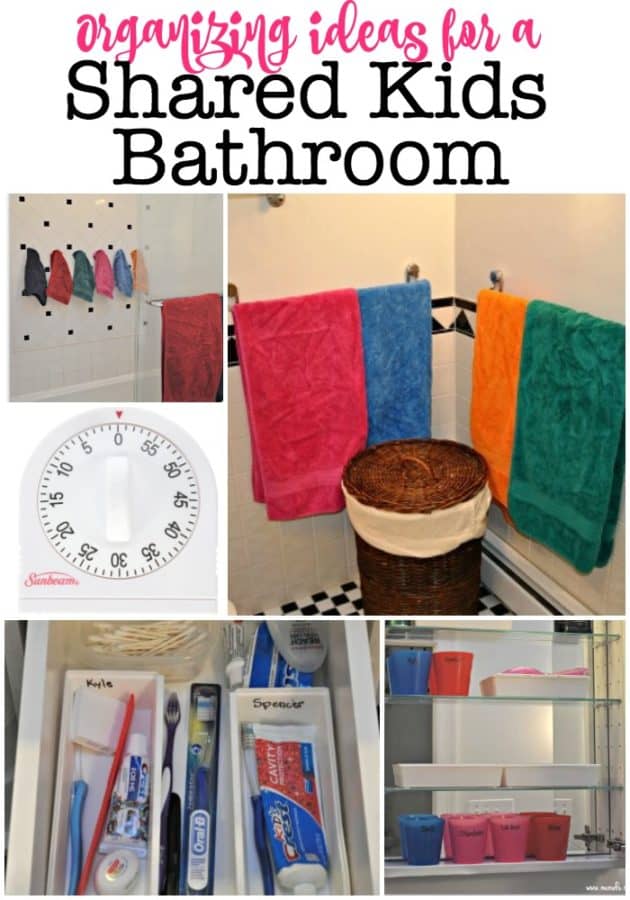 kids bathroom organization