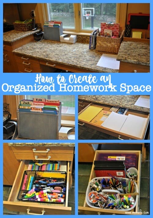 DIY Backpack and Homework Center