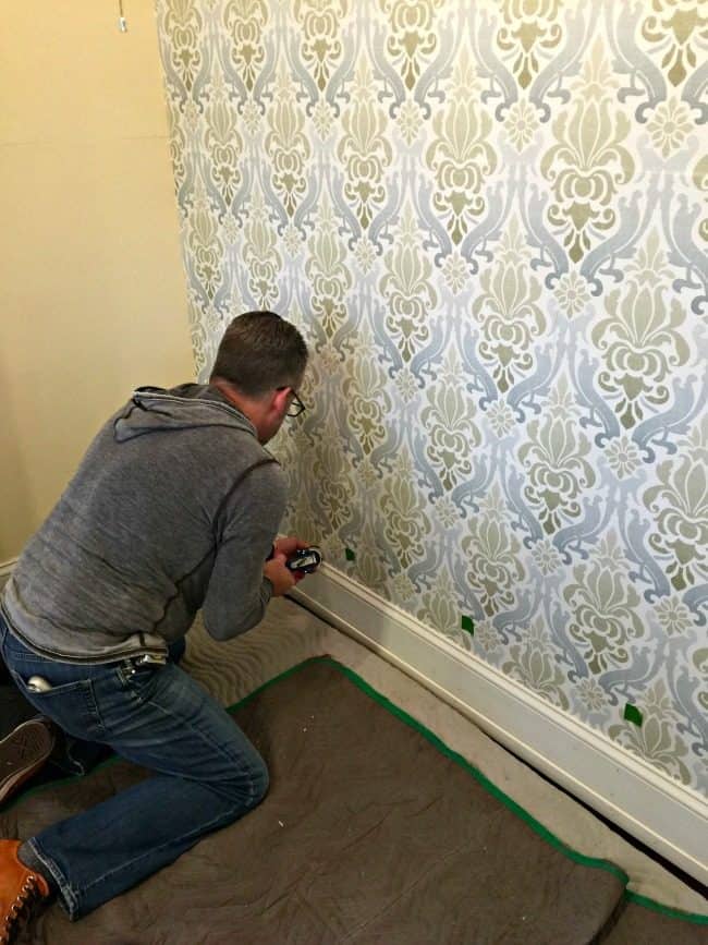 using repositionable wallpaper in a pantry