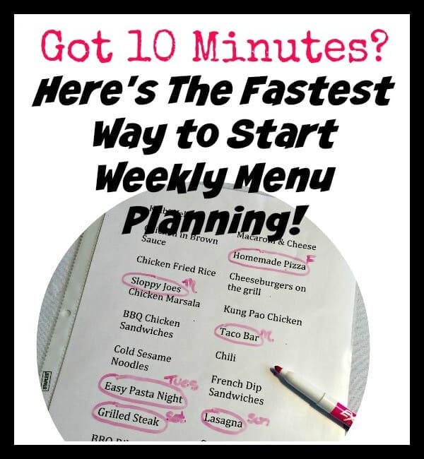 Are you still not menu planning because you think it's just too hard to get started? Well if you've got 10 minutes, you absolutely can get started weekly menu planning today!