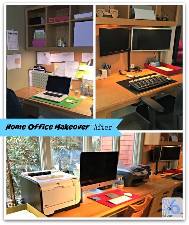 Home Office Makeover Collage