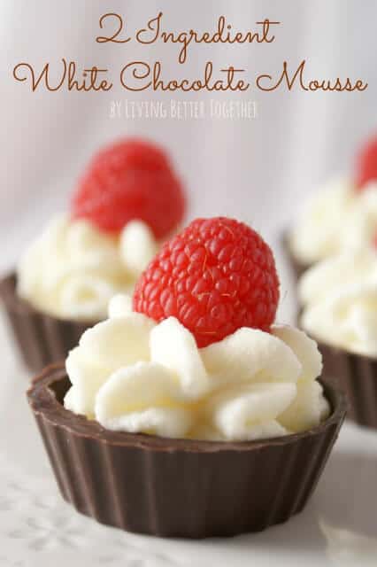 2 ingredient white chocolate mousse