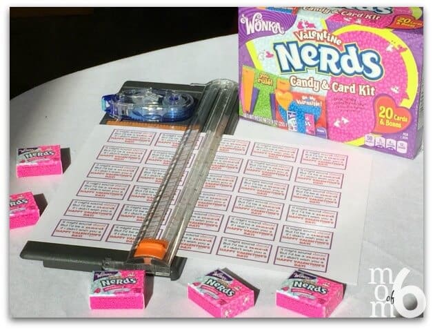 Valentine's cards with Nerds candy