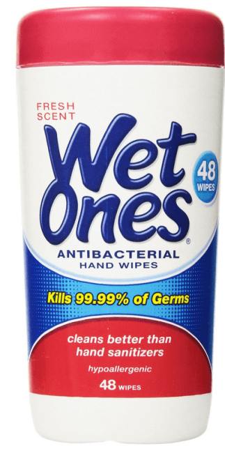 wet wipes- a road trip essential