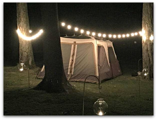 glamping set up for our Cutthroat Kitchen party