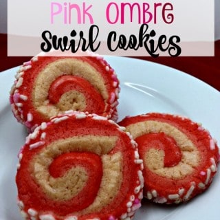I've made pinwheel cookies before, but this time I thought it would be fun to try a swirl cookie with three shades of pink! So the kids and I created these sweet pink ombre swirl cookies!