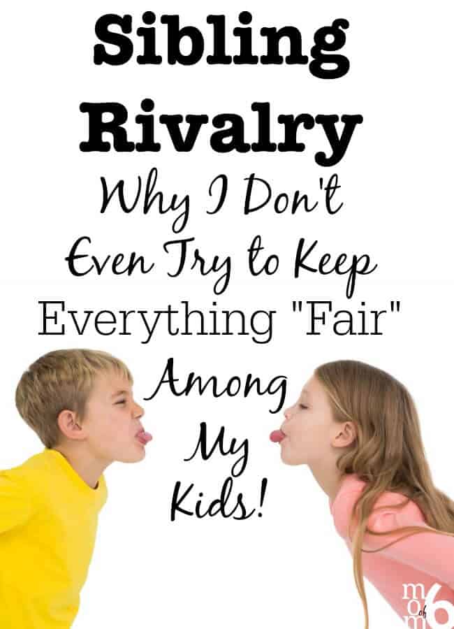 The more we try to keep things "fair" and balanced- the harder it is to maintain. Why? Because we are teaching our kids to expect it! Which leads to sibling rivalry. Here’s why I don’t even try to keep everything fair among my kids: #SiblingRivalry #Parenting #LargeFamily #ParentingDilemmas