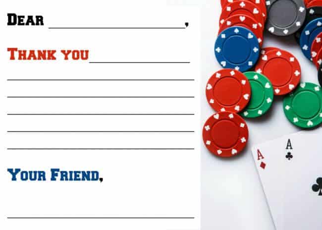 poker night thank you note