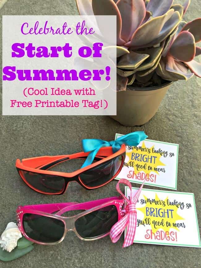 A new pair of sunglasses with this cute printable sunglasses gift tag would make for a fantastic end of year gift for your kids or their teachers too!