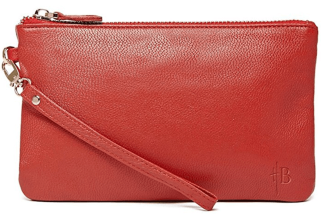 gift for the organized Mom: leather wristlet