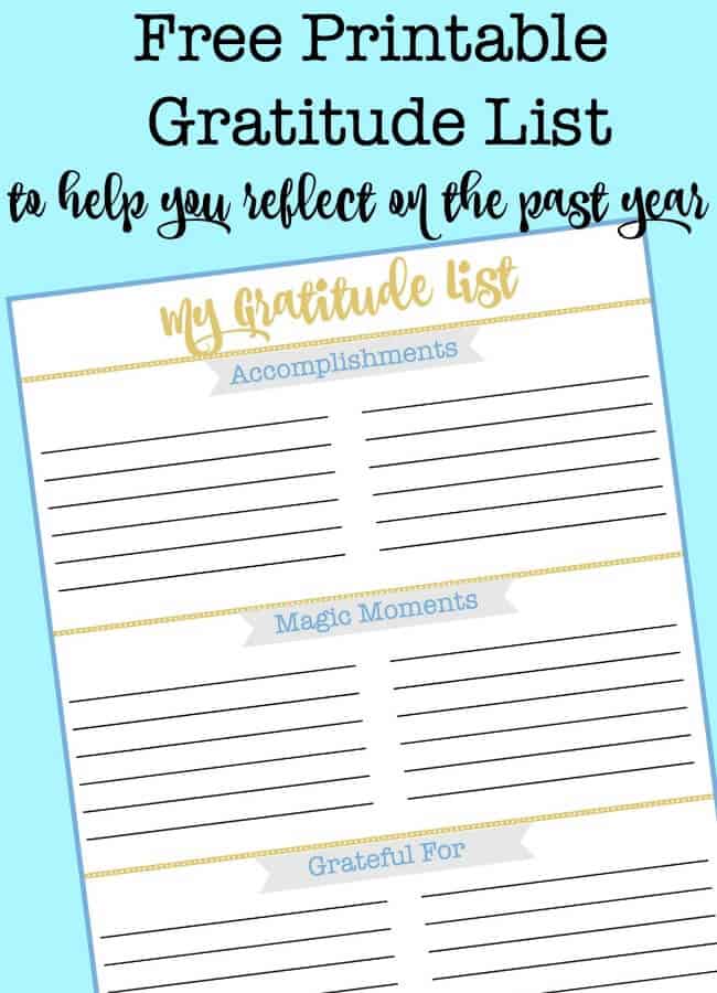 How many of us make "to do" lists every single day without ever stopping to celebrate what we actually got done? That's why I created a Gratitude List to start reflecting on my own past year. I am finding that it is a wonderful tool to use when you are ready to start thinking about goal setting for the next year!