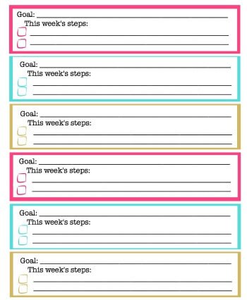 It's not enough to declare your goals- you have to have a daily and weekly plan of action if you hope to achieve them! Which is why I've created these daily and weekly goals tracking sheets for you to use as part of my 3-part series on goal setting as a kick start on your path to get organized!