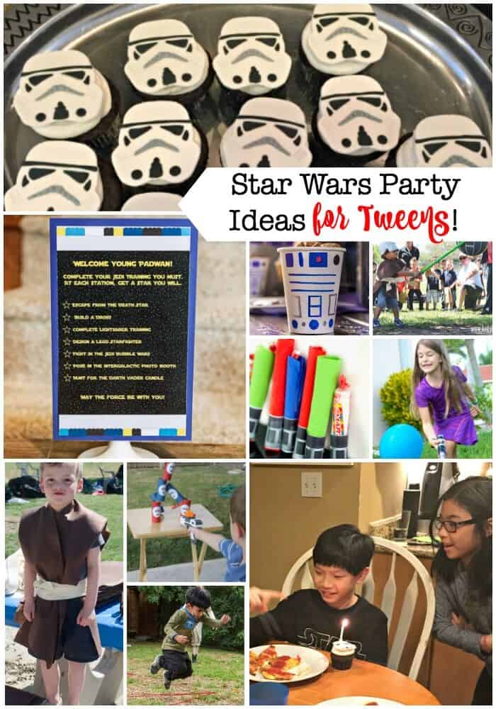 What tweens don't love the Star Wars movies? Which is why Star Wars make a perfect birthday party theme for tweens! Here's a ton of Star Wars Party Ideas for Tweens