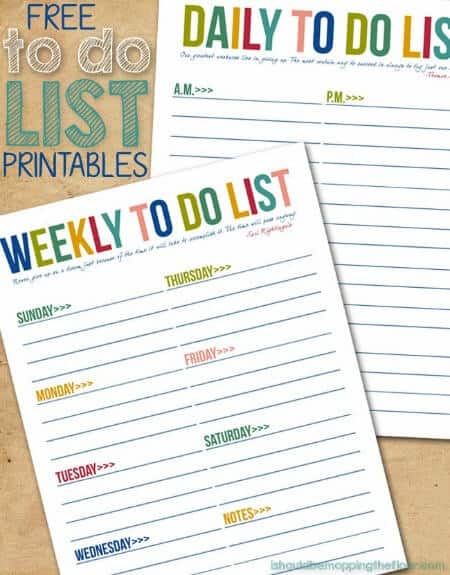 If you prefer using a paper to do list- here are 15 perfect (and pretty!) paper to do lists for busy Moms!