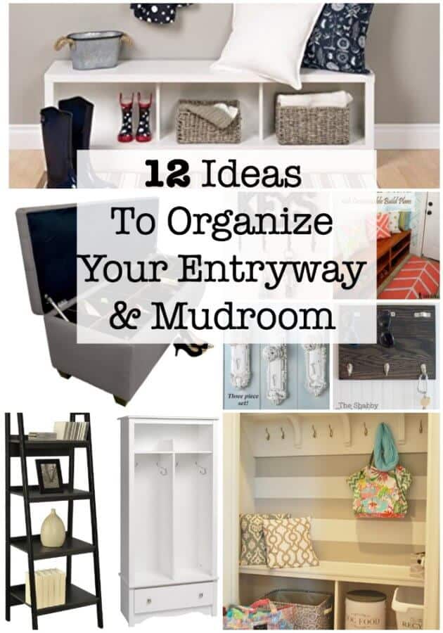 Keeping our entryways into our homes decluttered, neat, and presentable is tough! Here are 12 ideas for entryway and mudroom organization!