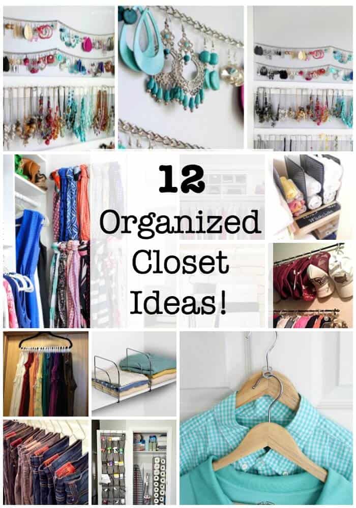 Most of us would like to have an organized closet so that we can make the most out of every square inch of our closet space while also keeping things neat and orderly so we can find what we're looking for! I've gathered together 12 organized closet ideas to inspire all of us to get organized with our closet storage!